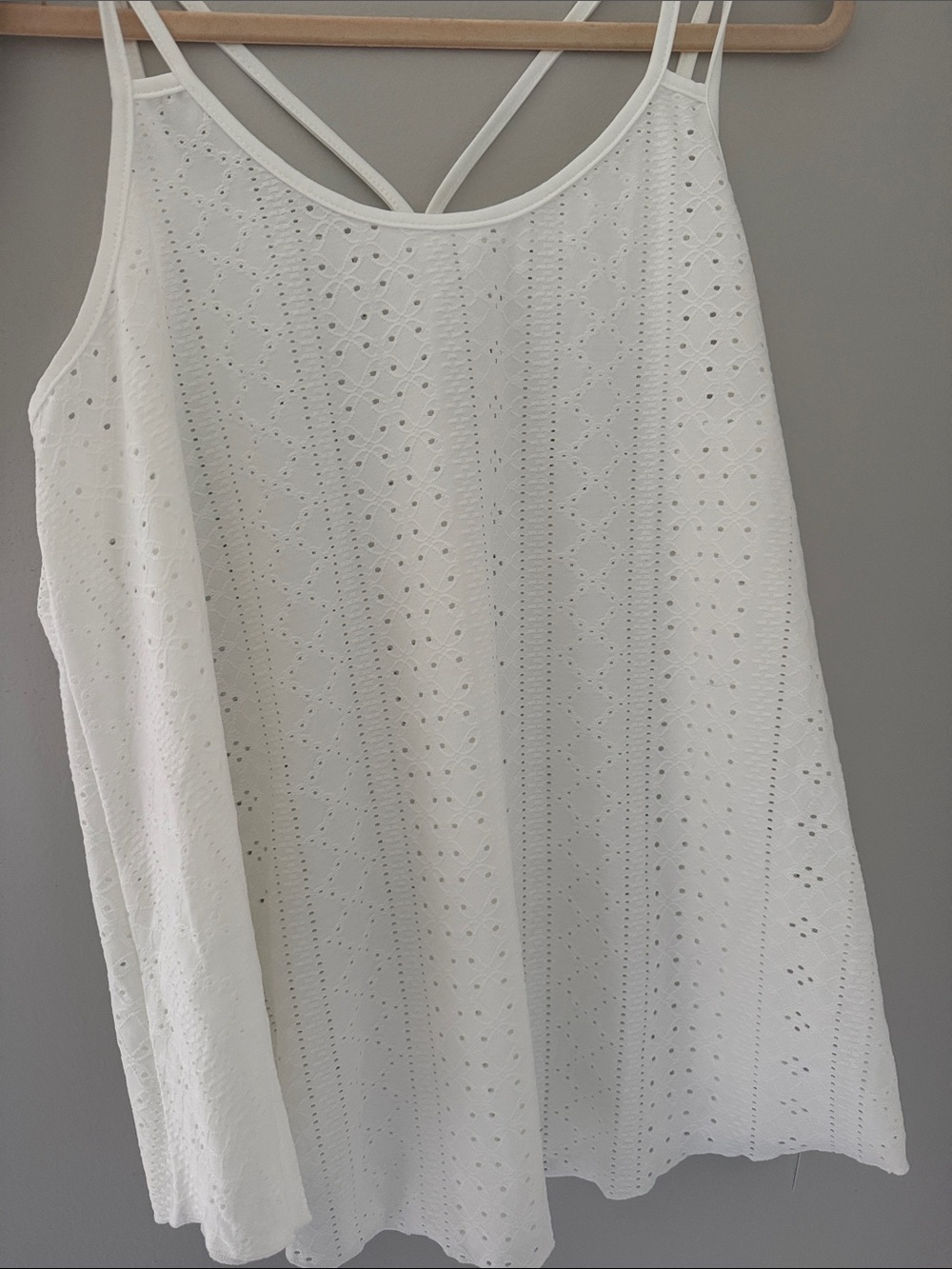 Cupshe White Eyelet Strappy Tank Top